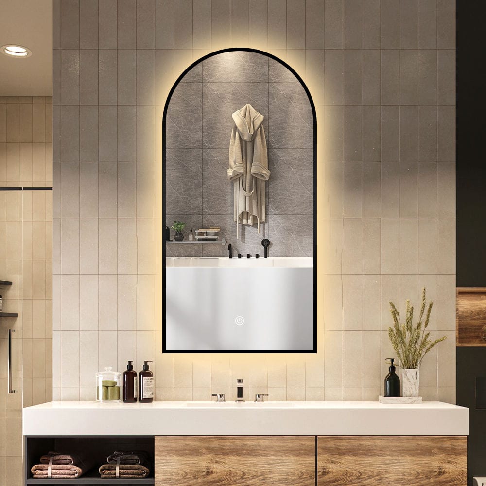 Arch Mirror with Aluminum Frame & LED backlit Lights AM-03 - Image 6