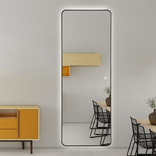 Full Length Mirror with Aluminum Frame & LED backlit Lights FM-10