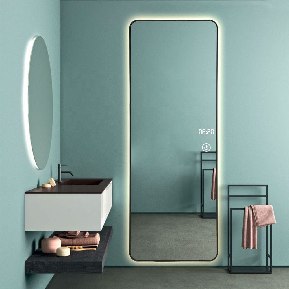Full Length Mirror with Aluminum Frame & LED backlit Lights FM-10 - Image 2