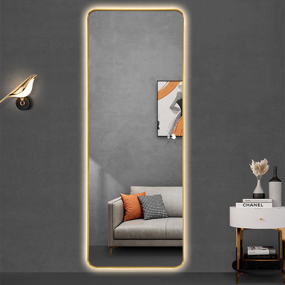 Full Length Mirror with Aluminum Frame & LED backlit Lights FM-10 - Image 4