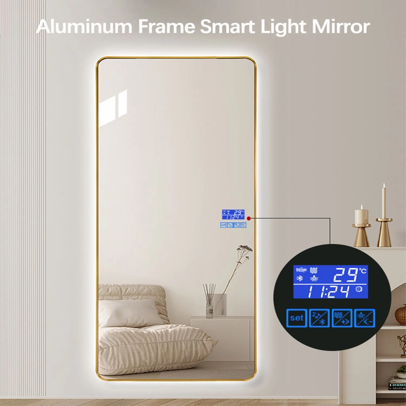 Full Length Mirror with Aluminum Frame & LED backlit Lights FM-10 - Image 5