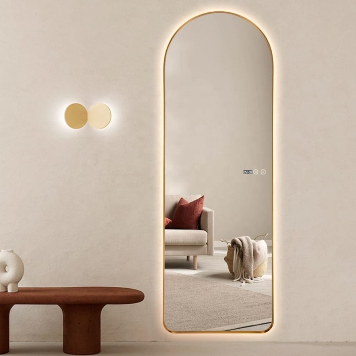 Full Length Mirror with Aluminum Frame & LED backlit Lights FM-12 - Image 6