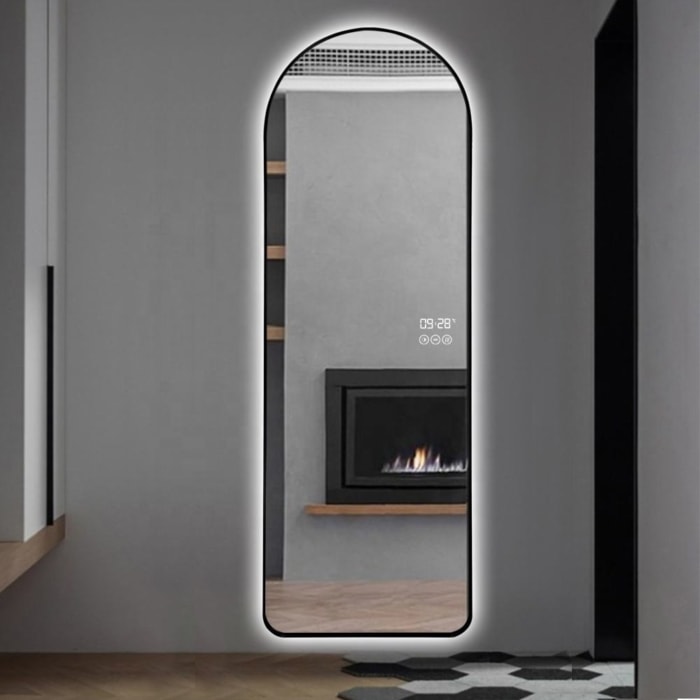 Full Length Mirror with Aluminum Frame & LED backlit Lights FM-12 - Image 5