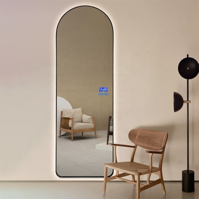 Full Length Mirror with Aluminum Frame & LED backlit Lights FM-12 - Image 4