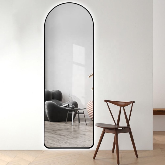 Full Length Mirror with Aluminum Frame & LED backlit Lights FM-12 - Image 2