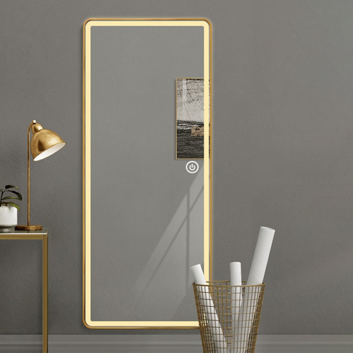 Full Length Mirror with Aluminum Frame & LED backlit Lights FM-13 - Image 2
