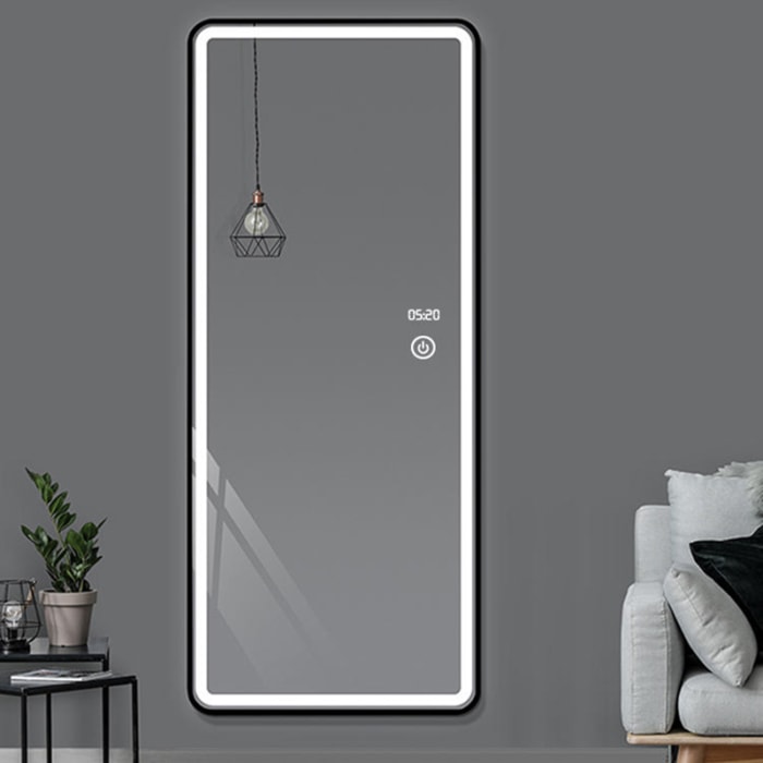 Full Length Mirror with Aluminum Frame & LED backlit Lights FM-13