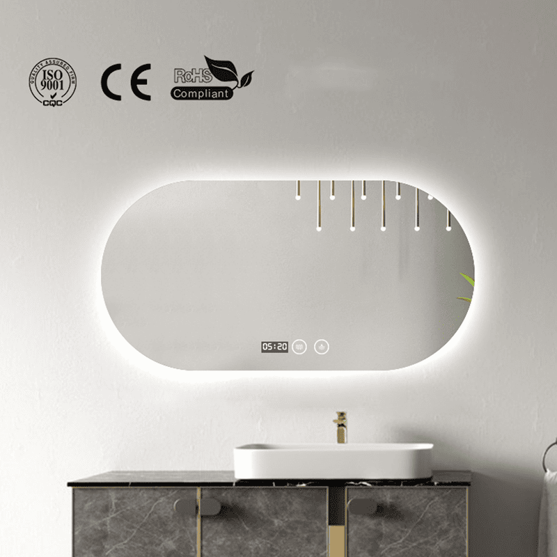 Frameless Oval Mirror with LED backlit Lights OM-05 - Image 2