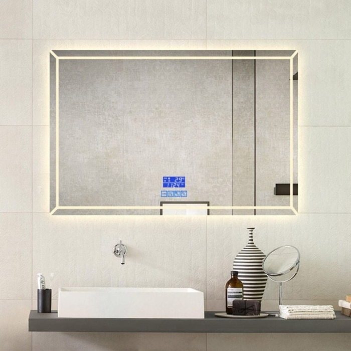 Frameless Rectangle Mirror with LED backlit Lights RC-11