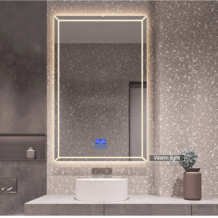 Frameless Rectangle Mirror with LED backlit Lights RC-11 - Image 5