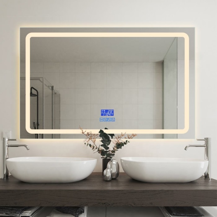 Frameless Rectangle Mirror with LED backlit Lights RC-12