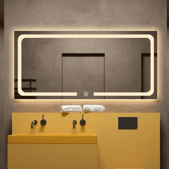 Frameless Rectangle Mirror with LED backlit Lights RC-13 - Image 4