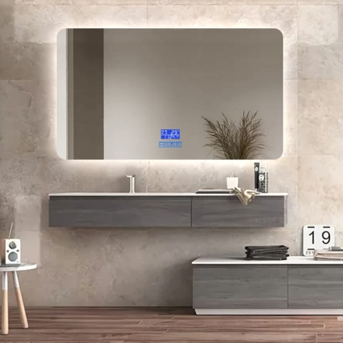 Rounded Rectangle Mirror with LED backlit Lights  RC-18