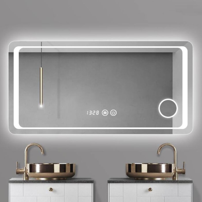 Rounded Rectangle Mirror with LED backlit Lights  RC-19 - Image 5