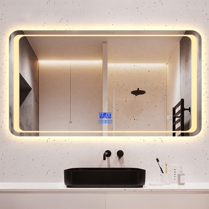 Rounded Rectangle Mirror with LED backlit Lights  RC-19 - Image 6