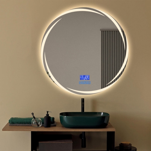 Frameless Round Mirror with LED backlit Lights RM-04
